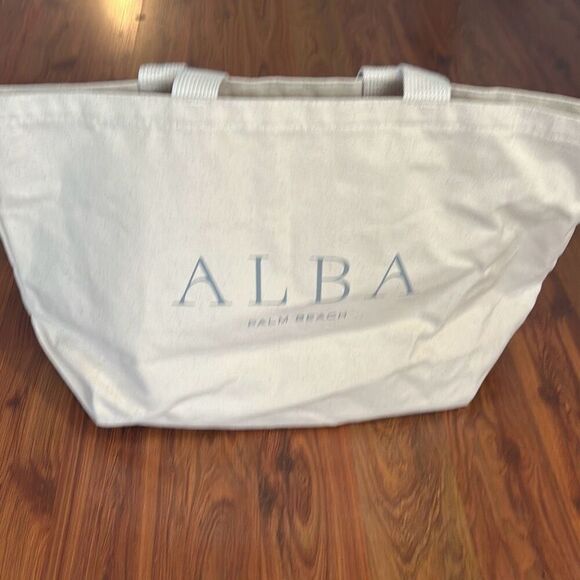 Alba Palm Beach canvas large tote bag beach bag - Picture 1 of 5